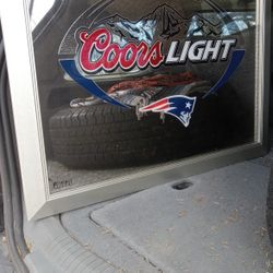 Coors Light/Patriots  Reflective Plaque 