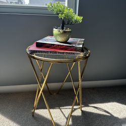 Side Table With Decor Included 