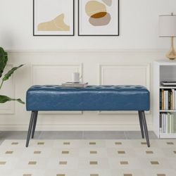 38" Wide Upholstered Entryway Bench, Tufted Ottoman Bench, Small Bed Room Bench, Casual Dining Room Bench