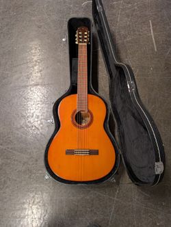 Full-Size Acoustic Guitar with Protective Hard Case