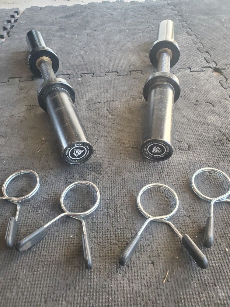 New Condition Set Of Olympic Dumbell Bars Not the cheap kind below retail price.all info in last pictures.. retails for $110 after tax selling for$60