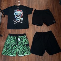 Men’s Adidas Shorts & Liquid Blue Shirt size XL