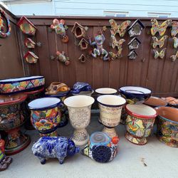 Macetas De Talavera Y Decorasiones,diferentes Diseños Y Diferentes $$$presios .