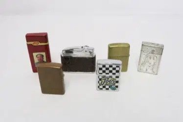 6 Vintage Lighters Zippo & More