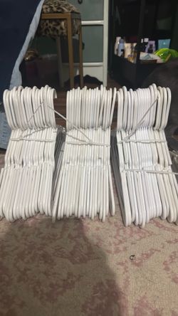 Adult & kid white plastic hangers