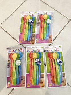 NEW！ Munchkin Soft Tip™ Baby Spoons, BPA Free, 5 Packs 30 spoons