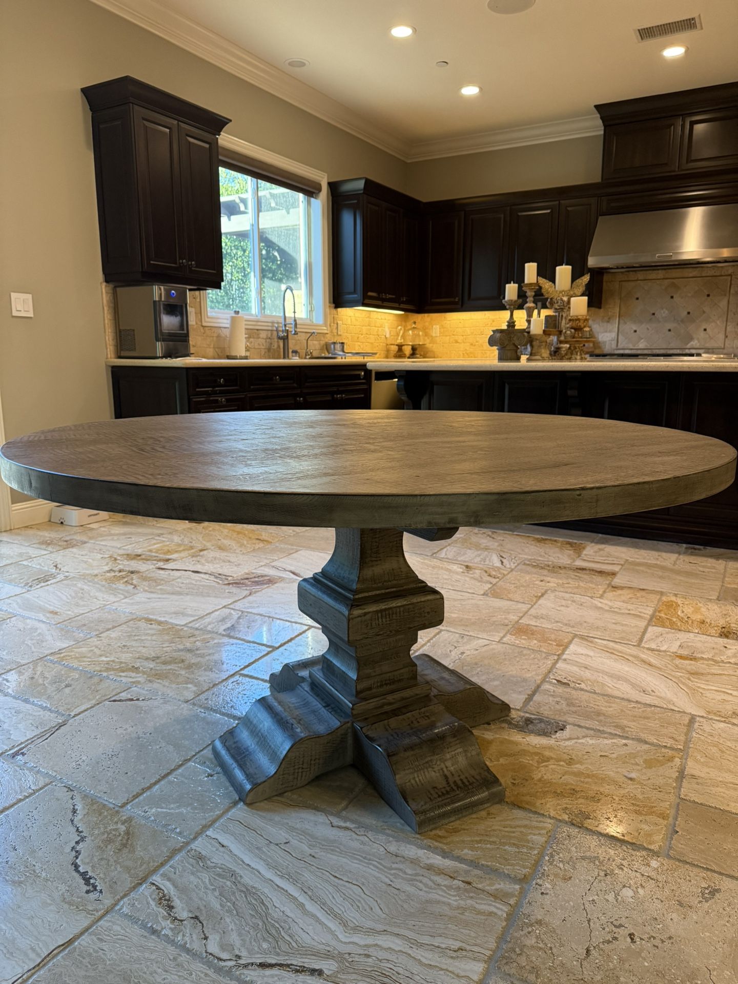 Restoration Hardware Grey Oak Dining Table