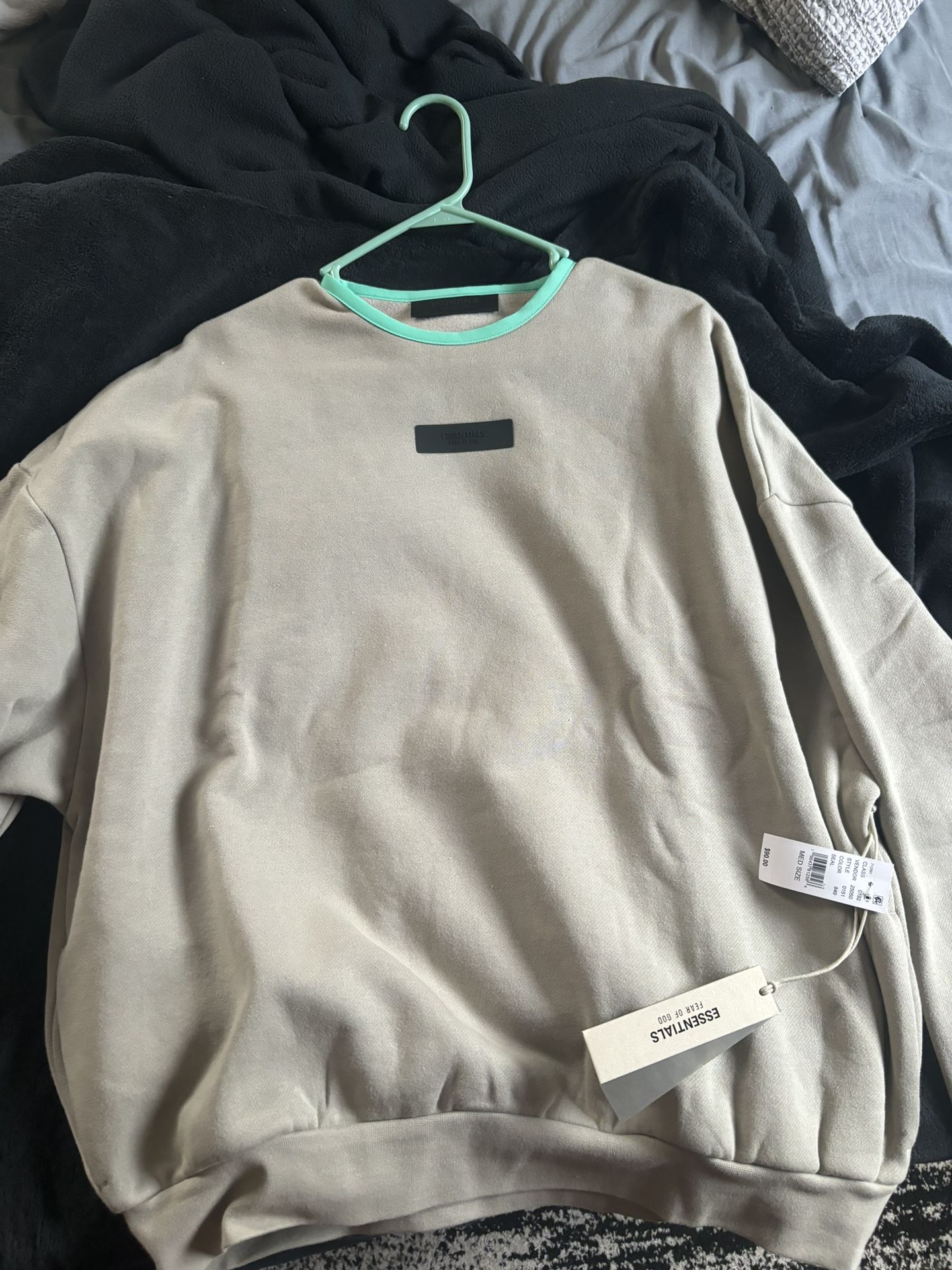 Fear Of God Essentials Sweatshirt ‘Seal’ Size Medium