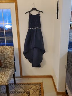 Girl Dress Size 7 Dark Blue 