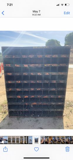 Antique Metal Bin