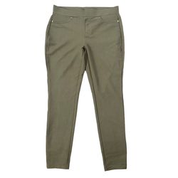 Michael MICHAEL KORS L Pants Basics Green KNIT PULL ON Leggings Gold Logo   Elevate your wardrobe with these Michael Kors green jeggings. They feature