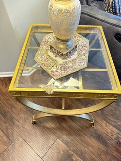 2 Gold Side Table