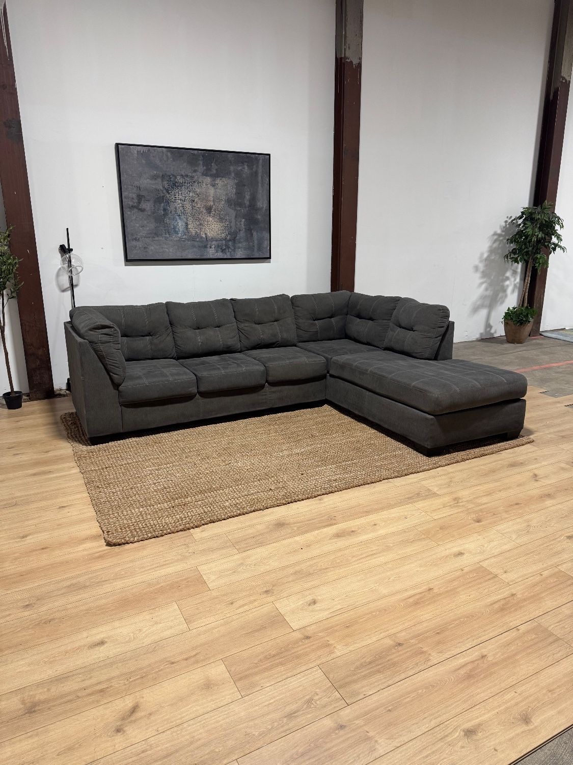 Gray Ashley 2-Piece Sectional Sofa π Same Day Delivery