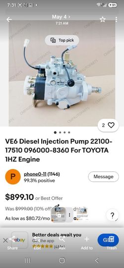 VE6 Diesel Injection Pump Toyota 1HZ Engine