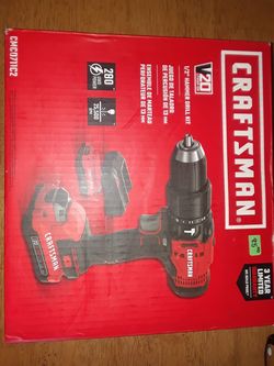 Craftsman V20 volt hammer drill kit with battery and charger