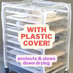 🥨Penguin Pottery - Shelf Utility Ware Cart - Includes 5 Medex Shelves, Wheels and Durable Plastic Cover - Organize Your Ceramic Studio Art Class - Sl