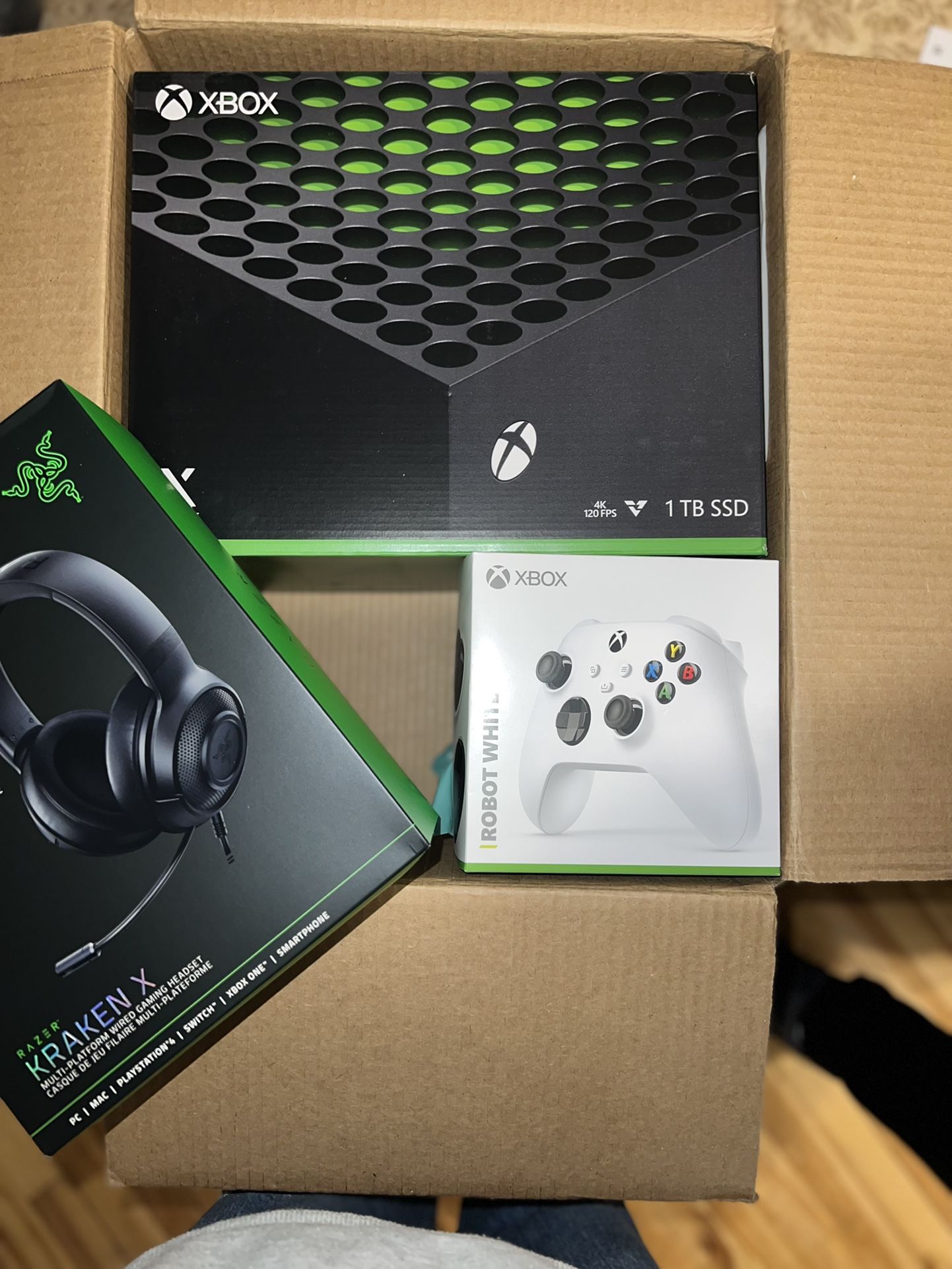 Sealed Xbox X Series Bundle.  Control And Headphones, NBA 2k22 and Battle Field 2044