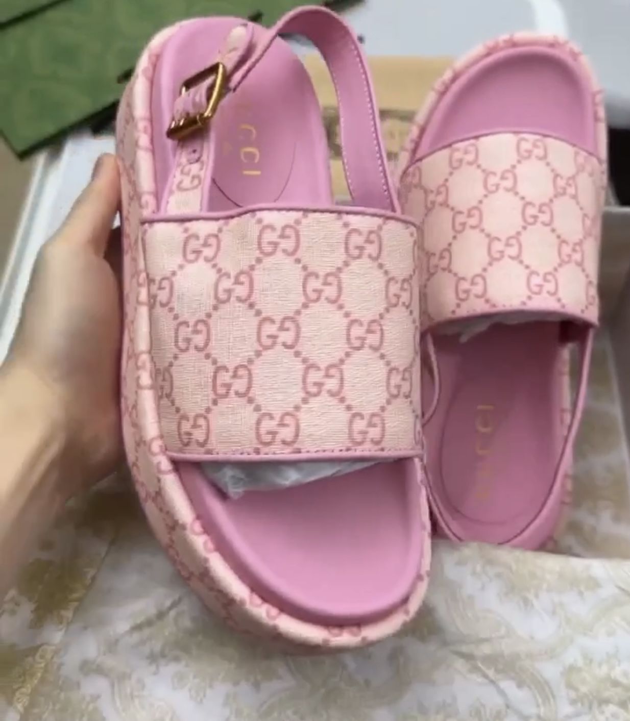 Gucci Platform Slides