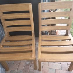 Oak Wood Chairs Set 60.00