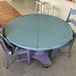 Free Table With leaf And Two Chairs 