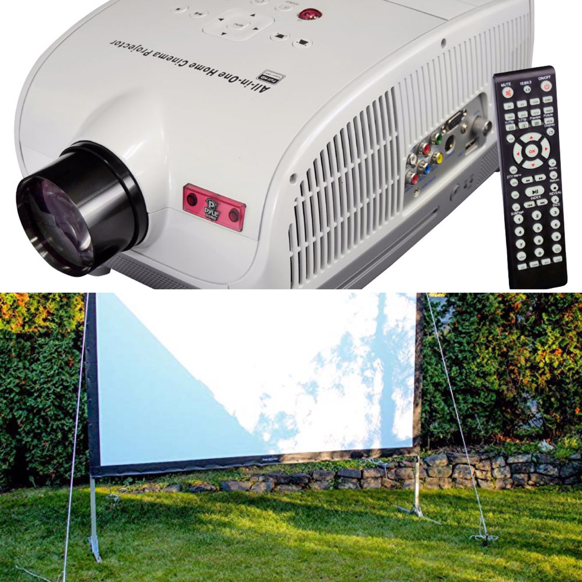 Outdoor projector and screen