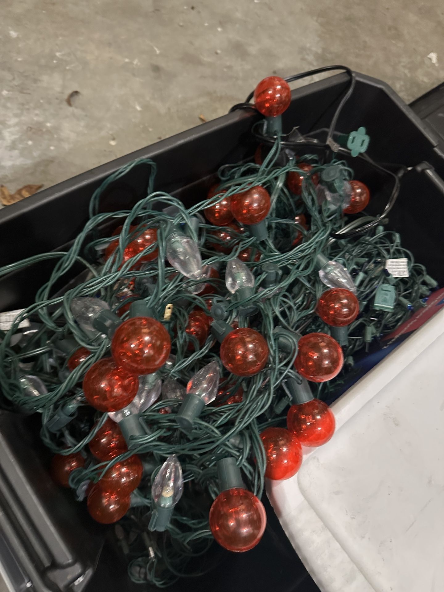 Red And White Christmas Lights , Working