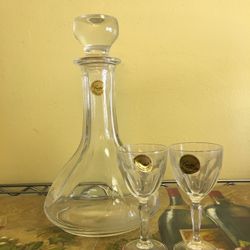 Crystal 3 Pc Liqueur Set 