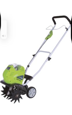 Greenworks 40V 10" Cordless Tiller / Cultivator, 4.0Ah and Charger Included, Green 