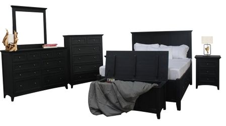 New Traditions California King Storage Bed - Black