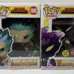 My Hero Academia Funko Pop Bundle – Deku #789 & Kurogiri #1008