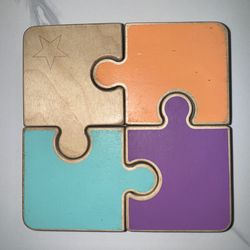 Lovevery Chunky Wooden Jigsaw Puzzle from "The Companion" Play Kit designed for ages 22-24 months