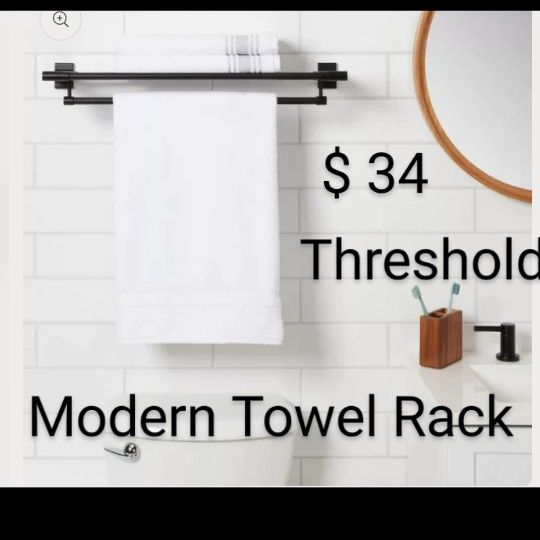Brand New Threshold Modern Towel Rack Black