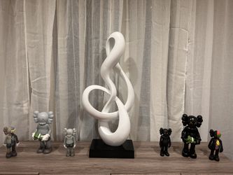 Abstract White Sculpture with Figures art