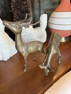 Mid Century Brass deers
