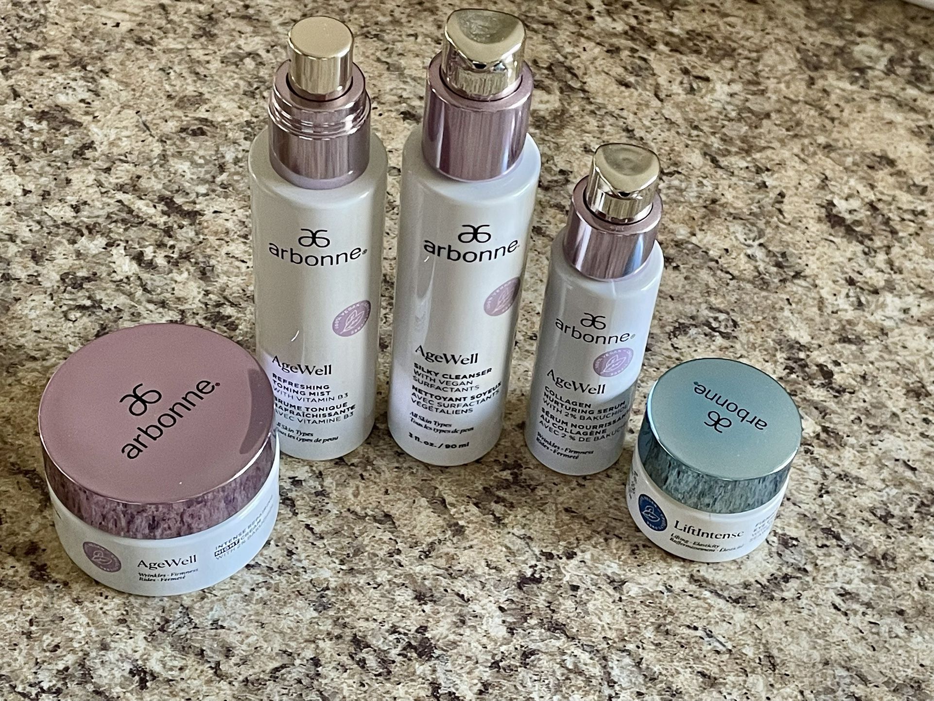 Lot Of 5 Arbonne Age Well Barely Used (See Pictures)