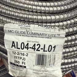 12-2 /16-2 MC Wire 250ft Metal Clad Cable New Roll 