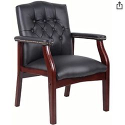 Boss Office Products Ivy League Executive Guest Chair, Black
