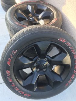 20 Inch Ram 1500 black Factory Wheels & Tires