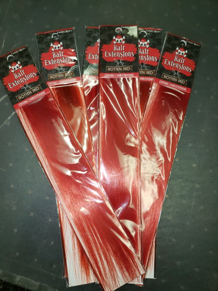 Red hair extensions