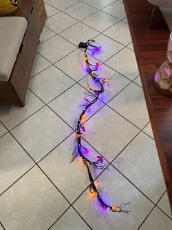 New Halloween LED Light-Up Twig Garland 6ft