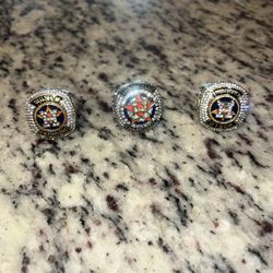 2 world series, 1 alcs houston astros rings
