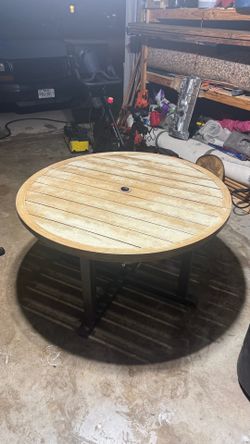 Metal outdoor table