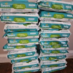 Pampers Free & Gentle Baby Wipes 20 Packs