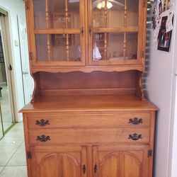Vintage Solid Wood Hutch