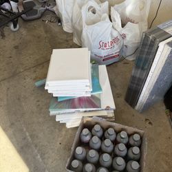 Acrylic Paint And Canvasses