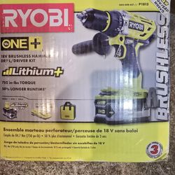 Ryobi Brushless Hammer Drill Kit 