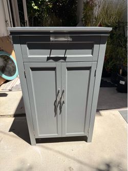 Farmhouse Gray Accent Cabinet