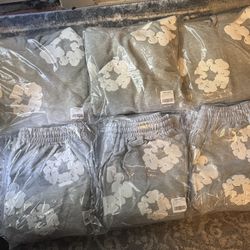 Denim Tears Grey Hoodie & Pants Set