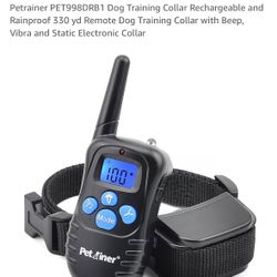 Petrainer PET998DRB1 Dog Training Collar Rechargeable and Rainproof 330 yd Remote Dog Training Collar with Beep, Vibra and Static Electronic Collar