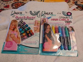  Tattoo Pens & Metallic Hair Chalk Pens Double Deal!